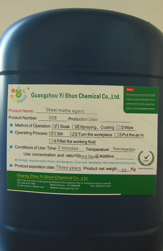 Steel and iron Matte Agent,Chemical Matt-Light agent,Metal Soft Light treatment liquid
