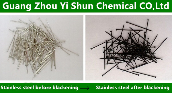 Stainless steel blackening agent at high Temperature,Stainless Steel Chemical blackening Agent,Stainless Steel Shiny Black